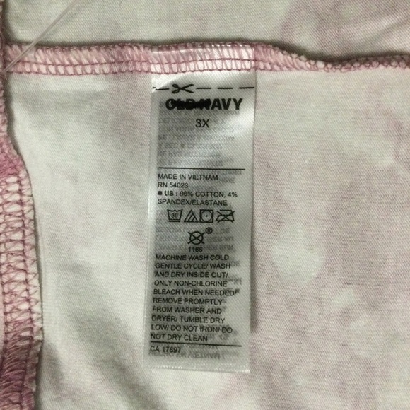 Old Navy High Rise Ankle Pink Tie-Dye Leggings Size 3X NWOT - Picture 4 of 6